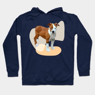 Bull dog Geometric Pet Vector art Low poly Hoodie